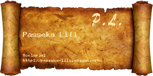 Passeka Lili névjegykártya